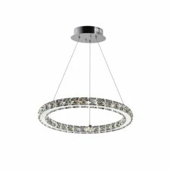 Wholesale ⌛ Silver Orchid Blinn LED Crystal Chandelier With Chrome Finish 🛒