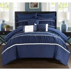 Top 10 😉 Silver Orchid Monroe Navy 10-piece Bed In A Bag With Sheet Set 😉