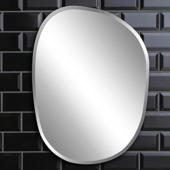 Hot Sale ⨠Silver Orchid Asymmetrical Frameless Beveled Large Decorative Accent Glam Mirror - 18 X 24 đ 3 Hot Sale ⨠Silver Orchid Asymmetrical Frameless Beveled Large Decorative Accent Glam Mirror - 18 X 24 đ