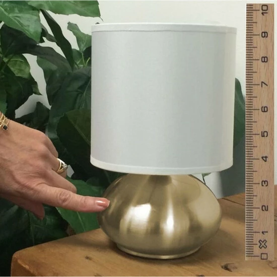 New â Silver Orchid Hudson 4-way 9.25-inch Metal Touch Accent Lamps With Faux Silk Drum Shades, 2-Pack đ - Image 4