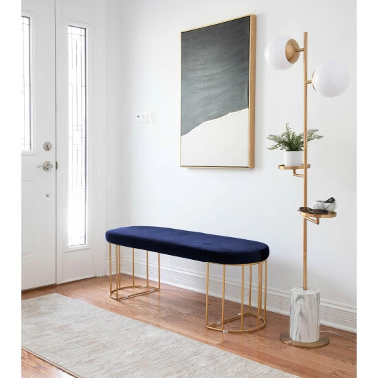 Wholesale đ Silver Orchid Wray Glam Dining / Entryway Bench Green Velvet â¤ď¸