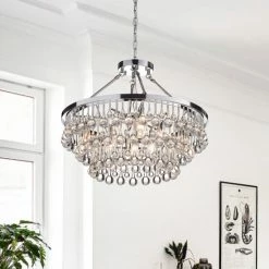 Budget 🛒 Silver Orchid Niese Glass Crystal 9-Light Chandelier 😀