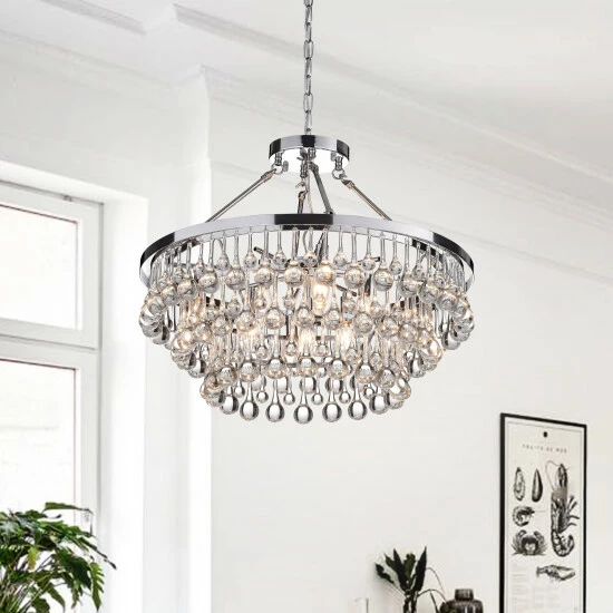 Budget đ Silver Orchid Niese Glass Crystal 9-Light Chandelier đ