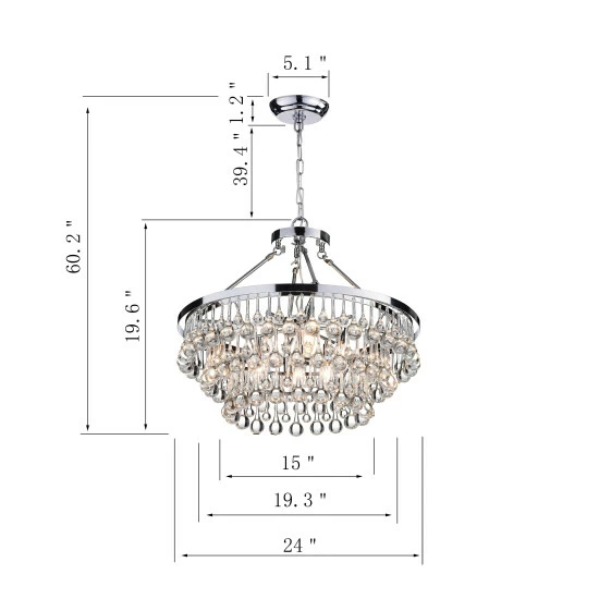 Budget đ Silver Orchid Niese Glass Crystal 9-Light Chandelier đ - Image 5