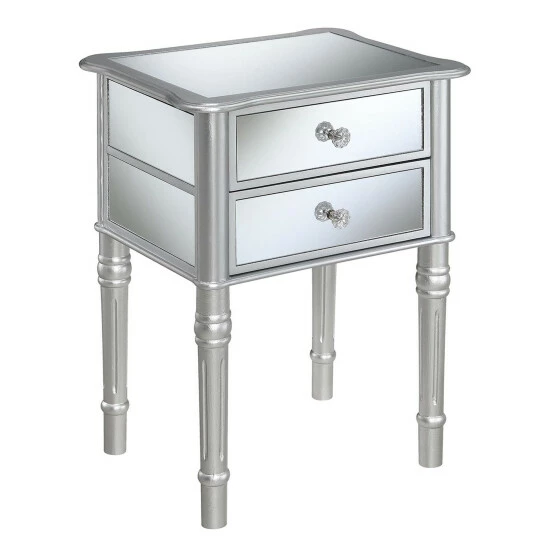 Hot Sale đ Silver Orchid Talmadge End Table Antique Silver/mirror 𤊠5 Hot Sale đ Silver Orchid Talmadge End Table Antique Silver/mirror 𤊠- Image 3