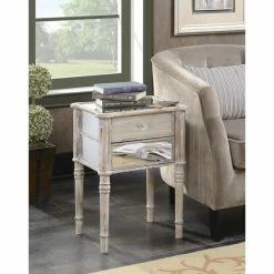 Hot Sale đ Silver Orchid Talmadge End Table Antique Silver/mirror 𤊠17 Hot Sale đ Silver Orchid Talmadge End Table Antique Silver/mirror 𤊠-Silver Orchid Shop unnamed file 1784
