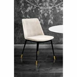Brand new 🌟 Silver Orchid Fein Cream Velvet Dining Chair (Set Of 2) 💯