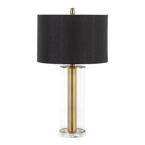 Deals ❤️ Silver Orchid Nissen Contemporary Table Lamp Grey Linen & Brushed Nickel 💯 - Image 2