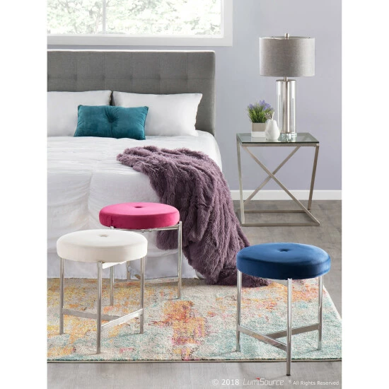 Deals ❤️ Silver Orchid Nissen Contemporary Table Lamp Grey Linen & Brushed Nickel 💯 - Image 4