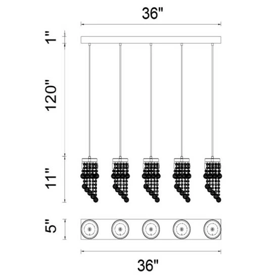 Flash Sale đ Silver Orchid Jose 5-light Crystal Chandelier With Chrome Finish đ - Image 2