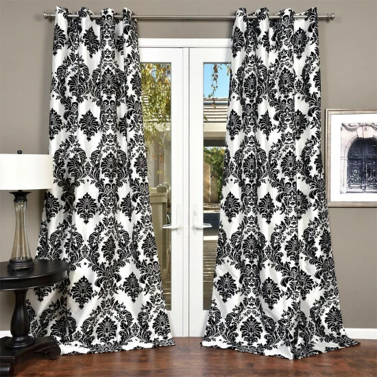 Buy đ Silver Orchid Lucille Venetian Faux Silk Grommet Top Curtain Panel đ 3 Buy đ Silver Orchid Lucille Venetian Faux Silk Grommet Top Curtain Panel đ