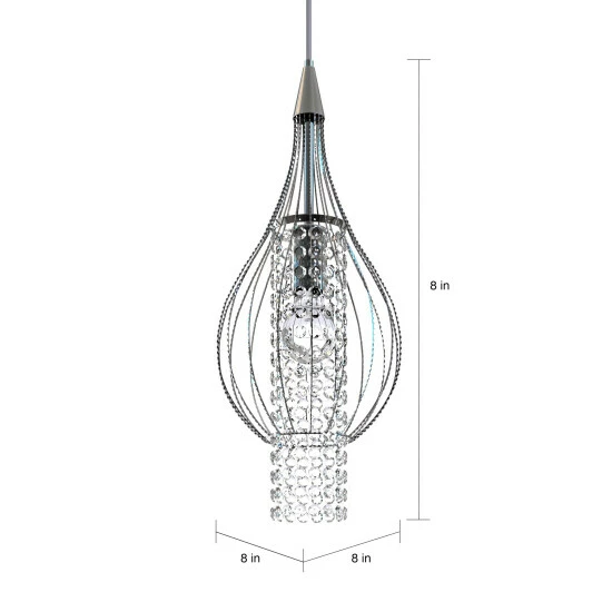 Coupon ๐ Silver Orchid Mason 7.5-inch Chrome-finish 1-light Crystal Chandelier ๐ - Image 2