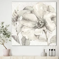 Best deal â Silver Orchid 'Indigold Grey Peonies IV' Farmhouse Canvas Art đĽ