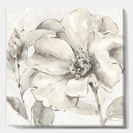 Best deal â Silver Orchid 'Indigold Grey Peonies IV' Farmhouse Canvas Art đĽ - Image 2