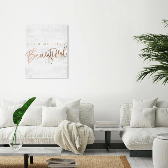Coupon ๐ฏ Silver Orchid 'Good Morning Beautiful Rose Gold' Wall Art Canvas Print ๐ - Image 8