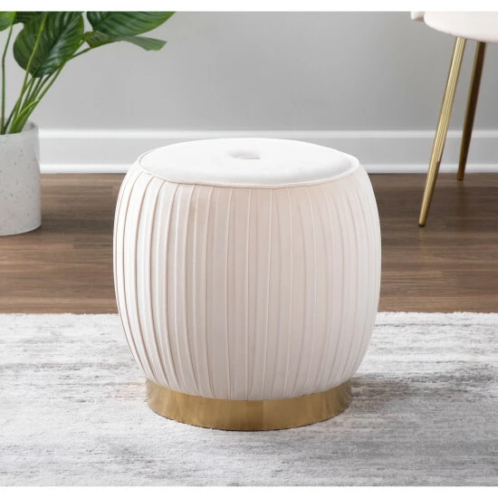 Best Pirce đ Silver Orchid Randolf Velvet Ottoman đ