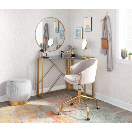 Best Pirce đ Silver Orchid Randolf Velvet Ottoman đ - Image 7