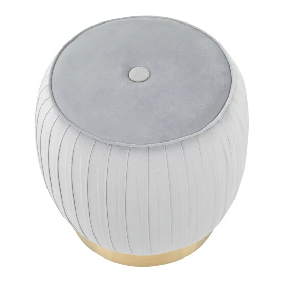 Best Pirce đ Silver Orchid Randolf Velvet Ottoman đ - Image 8