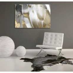 New ⌛ Silver Orchid Oliver Gal 'Royal Feathers' Canvas ArtGrey - Gray, Gold - Gray, Gold 🛒