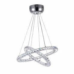 Best Sale 😉 Silver Orchid Brinley LED Crystal Chandelier With Chrome Finish 👍