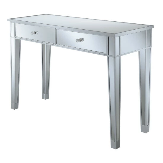 Flash Sale ๐ Silver Orchid Talmadge Mirrored 2 Drawer Desk/Console Table Weathered Gray ๐ - Image 3