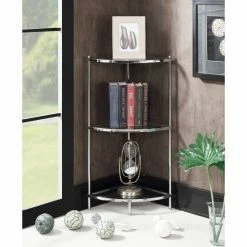 Best Pirce 👍 Silver Orchid Farrar 3-tier Corner Shelf 🥰