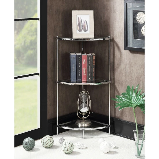 Best Pirce đ Silver Orchid Farrar 3-tier Corner Shelf 𼰠3 Best Pirce đ Silver Orchid Farrar 3-tier Corner Shelf đĽ°