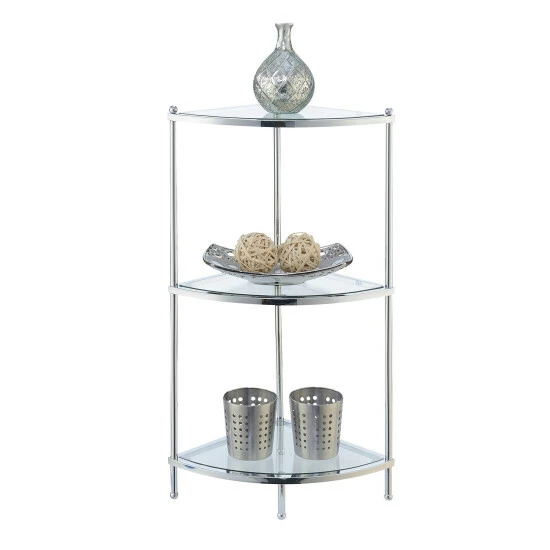 Best Pirce đ Silver Orchid Farrar 3-tier Corner Shelf 𼰠4 Best Pirce đ Silver Orchid Farrar 3-tier Corner Shelf 𼰠- Image 2