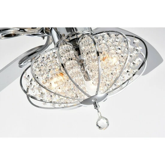 Best Sale đ Silver Orchid McAvoy Chrome 5 Blade Ceiling Fan đ 5 Best Sale đ Silver Orchid McAvoy Chrome 5 Blade Ceiling Fan đ - Image 3
