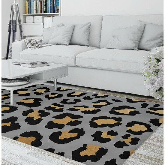 Best deal đ Silver Orchid Peer Dark Leopard Area Rug N/a â¤ď¸ - Image 4