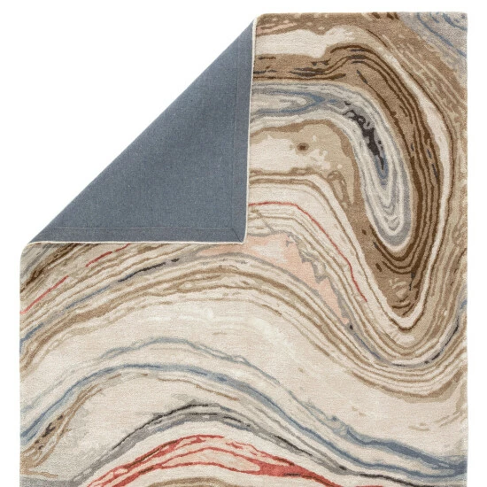 Top 10 đĽ Silver Orchid Leopoldi Handmade Abstract Area Rug Brown/red đ - Image 6