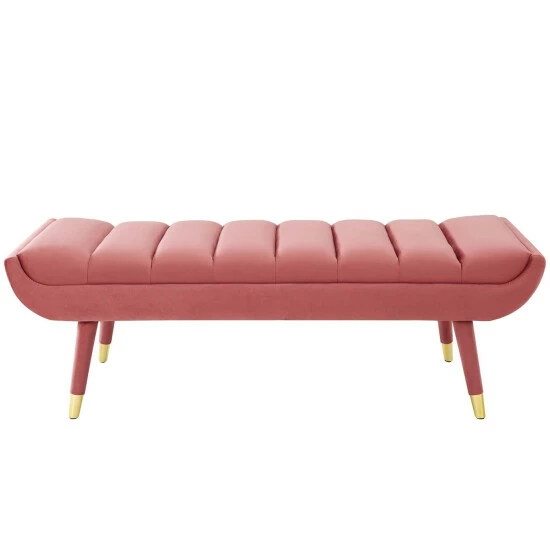 Deals đ€© Silver Orchid Byron Tufted Velvet Accent Bench Green đ - Image 7