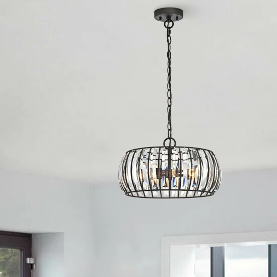 Coupon ๐ Silver Orchid Horbiger Oil Rubbed Bronze/Crystal Glass Hanging Pendant โ๏ธ