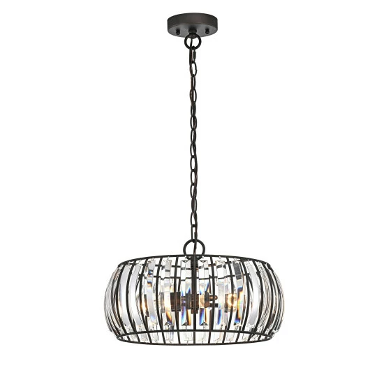 Coupon ๐ Silver Orchid Horbiger Oil Rubbed Bronze/Crystal Glass Hanging Pendant โ๏ธ - Image 2