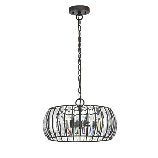 Coupon ๐ Silver Orchid Horbiger Oil Rubbed Bronze/Crystal Glass Hanging Pendant โ๏ธ - Image 3