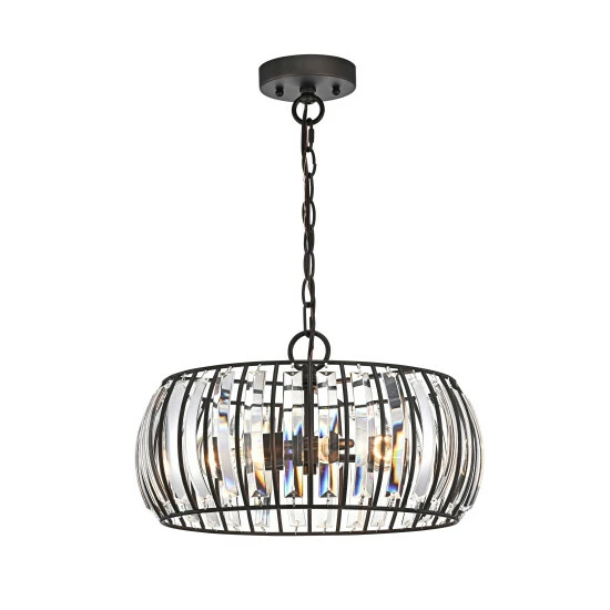 Coupon ๐ Silver Orchid Horbiger Oil Rubbed Bronze/Crystal Glass Hanging Pendant โ๏ธ - Image 4