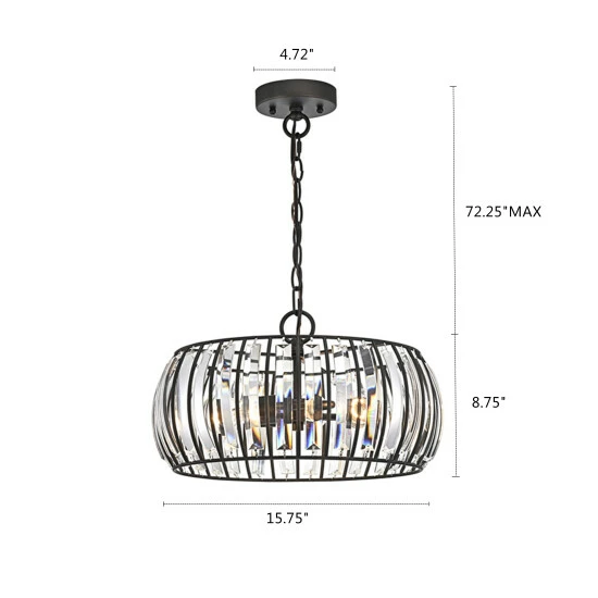Coupon ๐ Silver Orchid Horbiger Oil Rubbed Bronze/Crystal Glass Hanging Pendant โ๏ธ - Image 7