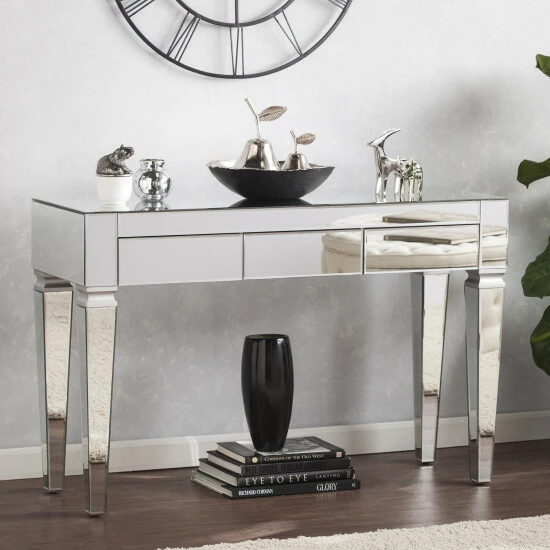Flash Sale โค๏ธ Silver Orchid Olivia Contemporary Mirrored Console Table ๐