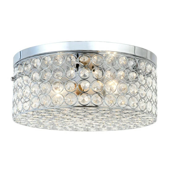 Outlet โค๏ธ Silver Orchid Bergman 12-inch Elipse Round Flushmount Rose Gold ๐ - Image 4