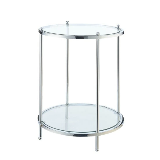 Cheap ๐งจ Silver Orchid Farrar 2-tier Round End Table Gold ๐ - Image 2