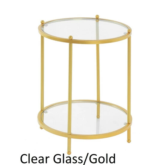 Cheap ๐งจ Silver Orchid Farrar 2-tier Round End Table Gold ๐ - Image 6