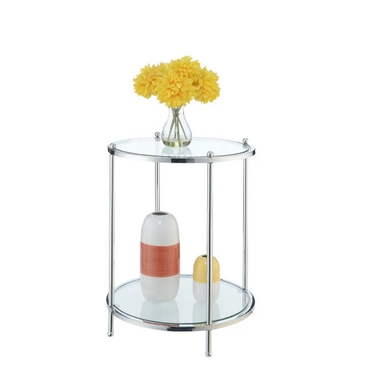 Cheap ๐งจ Silver Orchid Farrar 2-tier Round End Table Gold ๐ - Image 8