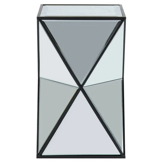 New ๐ Silver Orchid Harlow Blick Silver Angular Mirror Accent Table ๐ - Image 2