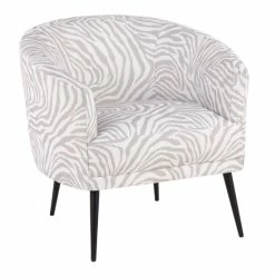 Cheapest 🛒 Silver Orchid Randolf Zebra Print Accent Chair Light Green 💯