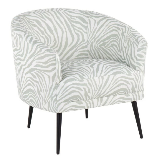 Cheapest đ Silver Orchid Randolf Zebra Print Accent Chair Light Green đŻ - Image 2