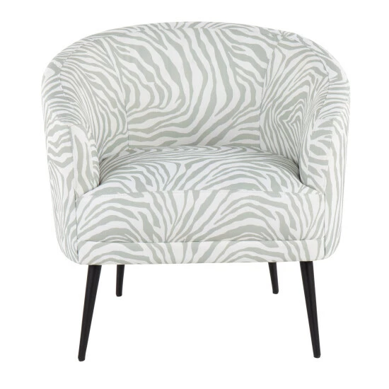 Cheapest đ Silver Orchid Randolf Zebra Print Accent Chair Light Green đŻ - Image 3