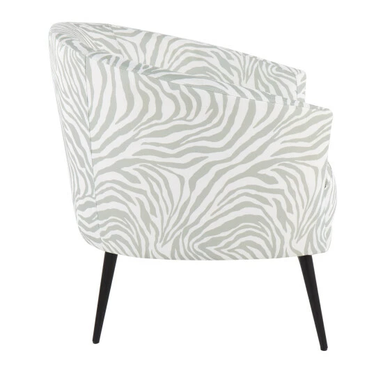 Cheapest đ Silver Orchid Randolf Zebra Print Accent Chair Light Green đŻ - Image 5