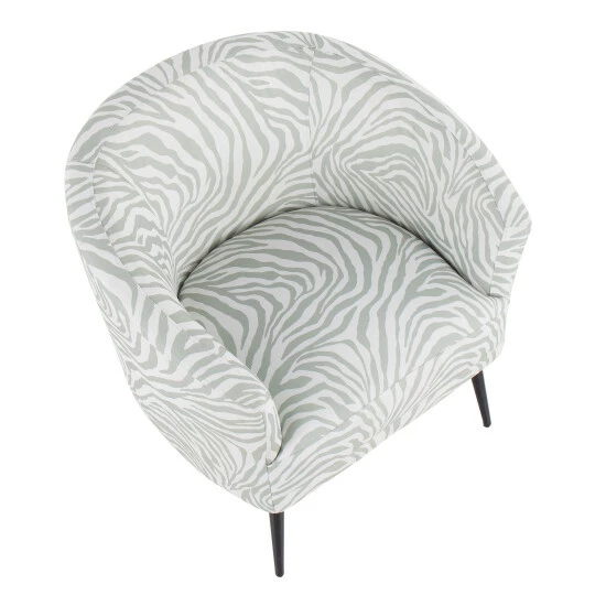 Cheapest đ Silver Orchid Randolf Zebra Print Accent Chair Light Green đŻ - Image 7