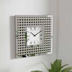 New 🔥 Silver Orchid Arvidson Contemporary Silver Wall Clock ✨