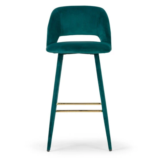 Brand new đ Silver Orchid Dempster Teal Velvet Barstool (Set Of 2) đ 4 Brand new đ Silver Orchid Dempster Teal Velvet Barstool (Set Of 2) đ - Image 2